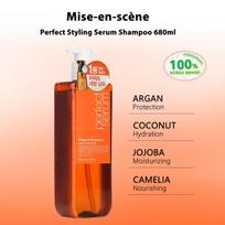 Mise-en-scène Perfect Original Serum Shampoo 680ml, Nourish Hair, Reduce Frizz, Gentle Cleansing, K-Beauty, Korean Cosmetics, Korean Skincare 680ml beige