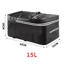 Bag Bicycle 12l15l Rear Seat Mtb Bike Luggage Carrier Rack Cycling Mountain Bike Waterproof Travel Tail Bags Storage Box Matches the image,15L