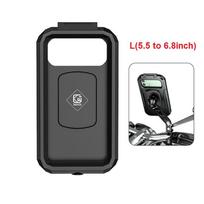 Vandeniui atsparus dėklas, dviratis, motociklas, telefono laikiklis, vairas, galinis vaizdas nuo 4,7 iki 6,8 colio; Mobiliojo telefono tvirtinimo krepšys Motorolerio telefonas Mirror base L black