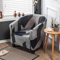 Klubo kėdės užvalkalas Mažo sofos odos apsauga Vienos sėdynės kėdės užvalkalas Armchair užvalkalai Valgomojo gėlėmis marginti 1 piece gray