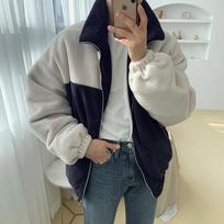 Winter Thickened Korean Style Loose Lamb Wool Cotton Coat for Men Ins Trend Stand Collar Cotton Coat Jacket for Men L gray
