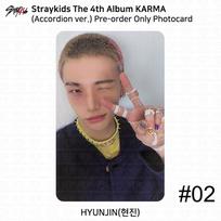 Stray Kids 4-asis albumas Karma Akordeono versija Oficiali fotokortelė Hyunjin Pre-Order gray