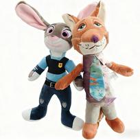 Zootopia2 Anime pliušiniai žaislai Judy triušio lėlė Nick lapės minkšti pliušiniai žaislai Vaikams Kalėdinės dovanos Anime pliušiniai