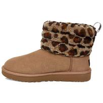 UGG Fluff Mini Quilted Leopard Fleece Lined 'Leopard Print' Women's 1105358-AMP 36 black