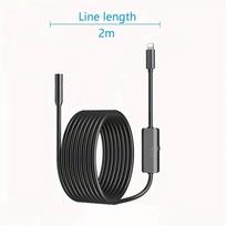 Endoskopinė kamera 2.0Mp HD boreskopas su 8 reguliuojamais LED žibintais 8mm IP68 vandeniui atspari inspekcinė kamera palaiko iOS sistemą juoda
