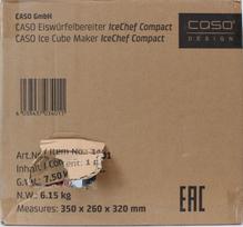 SALE OUT. | Caso | Ice Cube Machine | IceChef Compact | Power 120 W | Black | DAMAGED PACKAGING