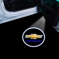 1/2pc LED Car Door Welcome Light Car Logo Projector Auto Badge for Chevrolet Cruze Captiva Lacetti Aveo Malibu Camaro Colorado gray