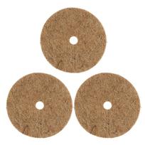 20/25/30/35cm 3PCS Natural Coco Coir Fiber Tree Mulch Ring Protector Organic Mat For Indoor Outdoor Disc Plant Cover Flower Pot brown