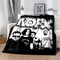 Panko grupė N-NOFX Retro spausdinti pledai vaikiškas šiltas pledas minkštas ir patogus pledas namų kelionių pledas gimtadienio dovana 75cmx90cm white