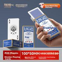 Guansheng Narrow Long Edition Playing Cards for Guandan, Large Print PVC Waterproof and Fold-Resistant, Official Guandan Tournament Use