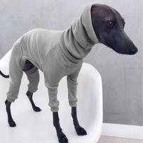 Greyhound Whippet Itališki Drabužiai Šuo Vidutinio Dydžio Dideli Šunys Golfo Apykaklė Pavasaris Gyvūno Pižama Aukšta Apykaklė Šuo Keturkojis Kostiumas S-5XL (Gray,XL) pilka spalva