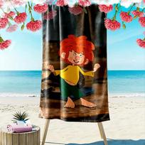 Meister Eder Und Sein Pumuckl spaudinio paplūdimio rankšluostis, didelis minkštas greitai džiūstantis rankšluostis paplūdimiui, stovyklavimui, plaukimui 70cmx140cm(27x55inch) black