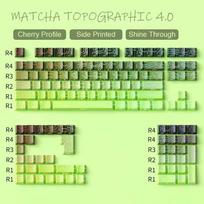 135 Key Cherry Profile Green Grape Keycaps Side Print Shine Through Keycaps Double Shot PBT Keycap for MX Switch Gaming Keyboard green