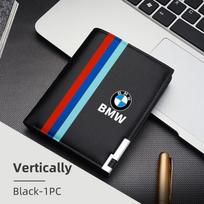 Odinė vyriška automobilio piniginė Kortelių laikiklis Bilietų laikymo krepšys BMW E87 E70 E91 E30 G20 E92 E93 E60 E46 E90 G30 E53 X1 jvcr01 black