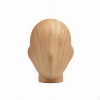 Manekeno galva su mediniu stovu Stalo kepurių demonstravimo modelis Medžio rašto Plaukų priauginimo dalis skirtas Wood Grain Female beige