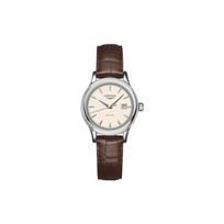 Longines Flagship Series Automatic Mechanical Movement 30m Water Resistant Watch 30mm Brown Dial Calfskin Strap Women watches L4.374.4.79.2 Brand Chen Competition Shopping Bag white