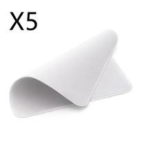 10pcs Polishing Cloth For iPhone Screen Double-Layer Microfiber Reusable Cleaning Cloth For iPhone iPad iMac Apple Watch Screens white