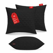 Antialerginė pagalvė 2x70x80 cm Miego komplektas Dygsniuota Juoda Lenkiška