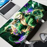 Gaming Mousepad One Piece Zoro Anime Big Computer Gamer New Mouse Pads Big Natural Rubber With Locking Edge Gaming Mouse Mat XXL 30x80cm