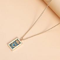 Magas Tarot Karalienė Meilužis Mėnulis Žvaigždė Karoliai Sėkmės Metalinis Pakabukas Choker Madingi Papuošalai Dekoracija Dovana Draugams Moterims ZW2244 beige