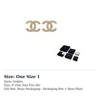 CHANEL Cc Logotipo Auskarai ABA227-B10374-NM708 One Size 1 auksinė