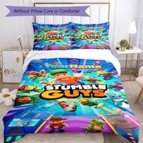 Roblox 37 Customize your name Bedding Set Breathable Duvet Cover with Pillowcases Home Decoration Birthday Gift 135cmx200cm blue