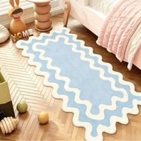 Minimalist Carpets for Living Room Dopamine Color Bedroom Decor Carpet Art Irregular Shape Plush Rug Fluffy Soft Home Floor Mat 60x140cm beige
