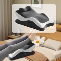 Memory Foam Back Pillow for Bed Sitting up Adults Rest Office Pink White Black White black