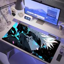 Didelis žaidimų pelės kilimėlis Jujutsu Kaisen pelės kilimėlis Anime Gojo Satoru stalo kilimėlis žaidėjų įmonės klaviatūros ir pelės kilimėliai kompiuterio kilimas 30x80x0.2cm