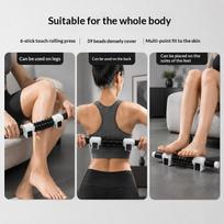 Electric Roller Massage Stick Rechargeable Deep Tissue Muscle Massager For Body Leg Relief one size gray