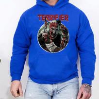 Terrifier Halloween Print Men's Autumn Sweatshirt - European Size XL mėlyna