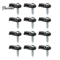 Langų tinklelio remonto dalys, spaustukai, laikikliai su varžtais rėmui, nailoninio tinklelio laikikliai, keičiami, patvarūs tvirtinimai, apsauginiai langai ir 12pcs juoda