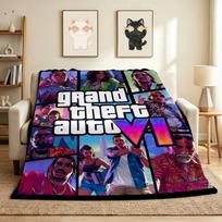 Gta Vi Dangtelio Flanelinis pledas Mesti pledą Minkštas Šiltas Sofos Lova Stovyklavimas Namų Dekoras Unikali Kalėdinė Dovana C9211677 150cmx200cm