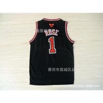 Chicago Bulls 1 Derrick Rose Embroidered Basketball Jersey Cotton Sports Shirt Men Women Large