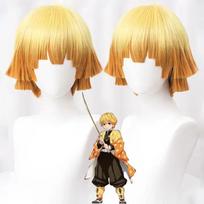 Kamado Tanjiro, Agatsuma Zenitsu, Kanroji Mitsuri, Tomioka Giyu, Tokito Muichiro Halloween Anime Character Cosplay Wigs Wigs only beige