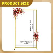 Arch Stand Balloon Backdrop Square Iron Frame Arbor Support Festive Decoration Sturdy Material 1x2m brown