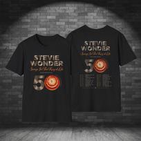 Stevie Wonder 50-ojo jubiliejaus daina „Songs in the Key of Life“ marškinėliai, Klasikinės muzikos marškinėliai, Retro koncertiniai marškinėliai, Unisex dovana L gray