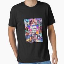 GTA 6 Vice Sunset City Būtinas marškinėlis L black