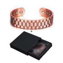 Ikuinen magnetiniai gryno vario apyrankės vyrams moterims vintage reguliuojamos plačios apyrankės bangle sveikatos energijos apyrankė artritui varis