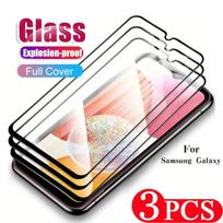 3 vnt grūdintas stiklas, skirtas Samsung Galaxy A14 A13 A12 A24 A23 A33 A53 A54 A34 A73 A52 A72 5G A51 A71 M13 M23 M32 pilno dangčio apsauginė ekrano apsauga For Samsung A33 5G