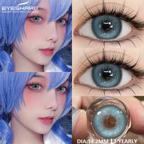 Eyeshare 1 pora Colorcon spalvotų kontaktinių lęšių akims Rožiniai lęšiai Kosmetiniai žalių akių lęšiai Cosplay mėlyni akių kontaktai Kasmet gray
