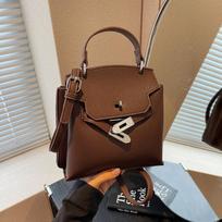 Premium handbag bag women's new messenger bag winter retro versatile shoulder bag tamsiai ruda spalva