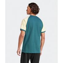 Adidas Originals Cali Sport Apvalus kaklas Siauras kirpimas Madingi trumparankoviai marškinėliai Vyriški viršutiniai drabužiai Detektyvinė žalia Geltona Šviesiai oranžinė KC4961 S beige