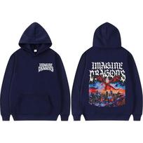 Imagine Dragons Knight Dragon Tour 2025 Cover Sweatshirt Men Women Clothing Harajuku Gothic Hoodie Fashion Long Sleeve Pullovers L black