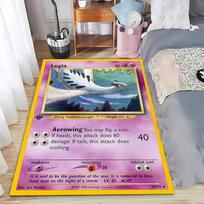 Japanese Game Retro Pokemon Card Pattern Carpets Bedroom Play Mats Rug Liveroom Home Decor Carpet Crawl Mat Play Area Rug 40x60cm (16x24in) gray