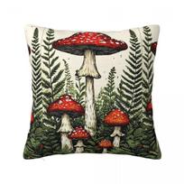 Grybai Mikologija Grybai Rinkimas Grybų Šnabždėtojas Pagalvės užvalkalas Pagalvėlės užvalkalas Dekoracijos Mėtymo pagalvės užvalkalas Namai 30x30cm 12x12in