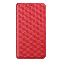 ZTE Nubia Music Phone Case with Card Slot: 3D Texture Leather, Magnetic Flip Cover ZTE nubia Music raudona