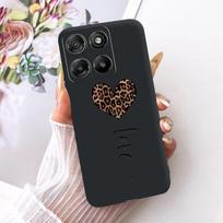 Skirta Motorola Moto G67 Power / G57 Power Mielas Gėlių Drugelio Katės Dažytas dėklas MOTO G67Power Juodas Silikoninis Minkšti Telefonų dėklai Moto G67 Power