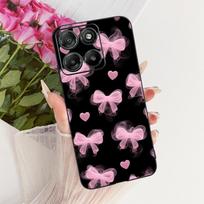 Skirta Motorola Moto G67 Power / G57 Power Mielas Gėlių Drugelio Katės Dažytas dėklas MOTO G67Power Juodas Silikoninis Minkšti Telefonų dėklai Moto G57 Power