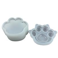 Tigers Paw Container Silicone Molds Crystal Epoxy Resin Mold DIY Jewelry Storage Box Plaster Mold Handmade Crafts Tool L white